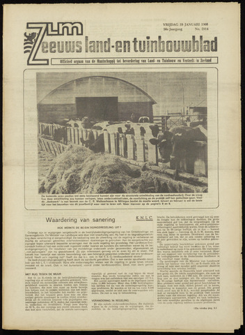 Zeeuwsch landbouwblad ... ZLM land- en tuinbouwblad 1968-01-19