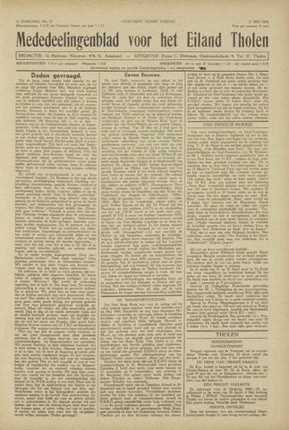 Eendrachtbode (1945-heden)/Mededeelingenblad voor het eiland Tholen (1944/45) 1946-05-17