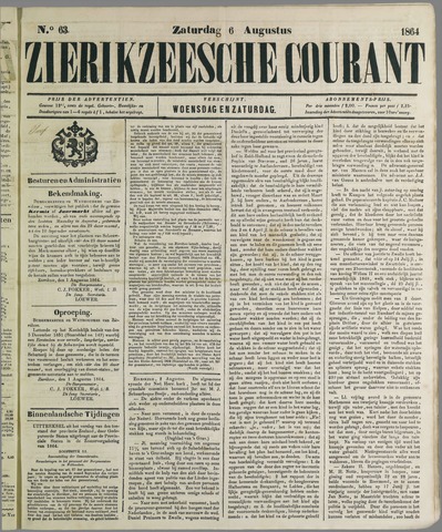 Zierikzeesche Courant 1864-08-06