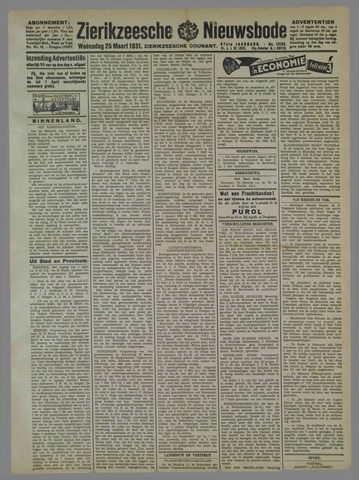 Zierikzeesche Nieuwsbode 1931-03-25