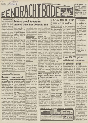 Eendrachtbode /Mededeelingenblad voor het eiland Tholen 1976-04-01