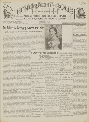 Eendrachtbode /Mededeelingenblad voor het eiland Tholen 1950-08-25