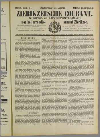 Zierikzeesche Courant 1888-04-21