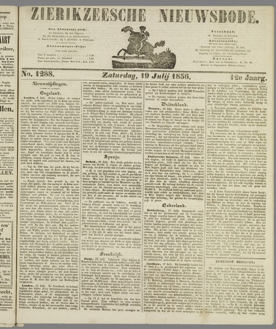 Zierikzeesche Nieuwsbode 1856-07-19