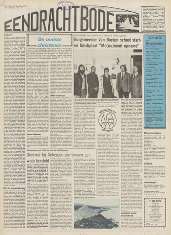 Eendrachtbode /Mededeelingenblad voor het eiland Tholen 1975-12-18