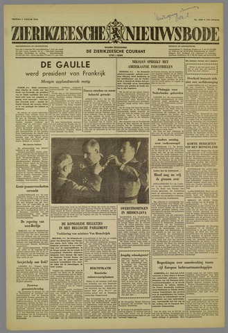 Zierikzeesche Nieuwsbode 1959-01-09