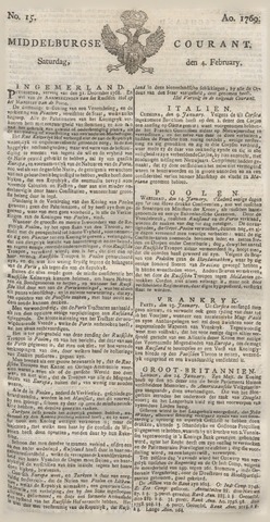 Middelburgsche Courant 1769-02-04