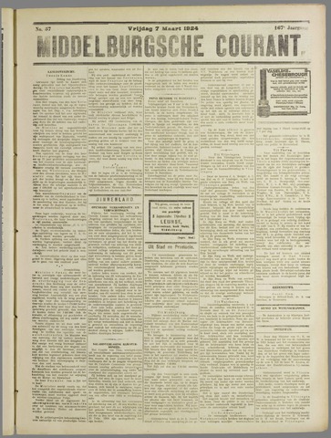 Middelburgsche Courant 1924-03-07