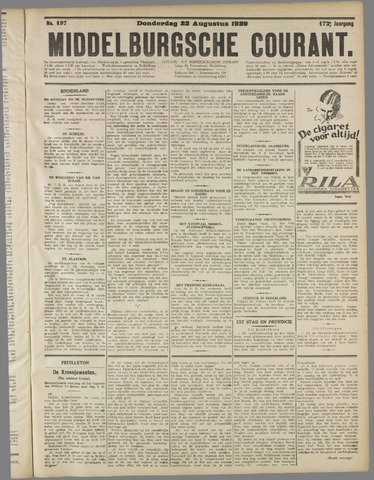 Middelburgsche Courant 1929-08-22
