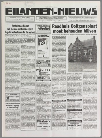 Eilanden-nieuws. Christelijk streekblad op gereformeerde grondslag 1997-02-21
