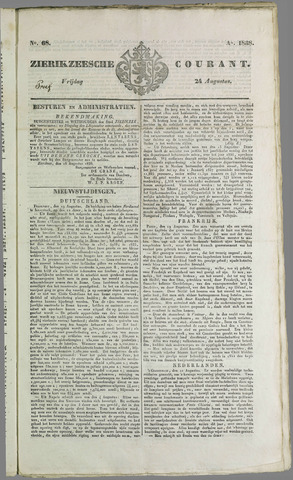 Zierikzeesche Courant 1838-08-24