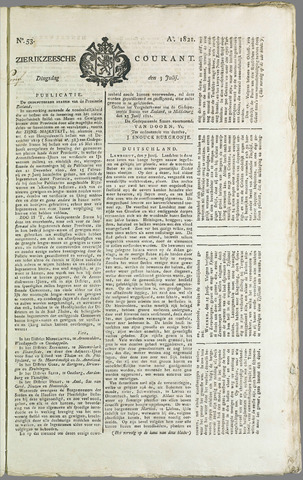 Zierikzeesche Courant 1821-07-03