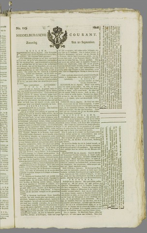 Middelburgsche Courant 1808-09-10