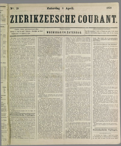 Zierikzeesche Courant 1870-04-09