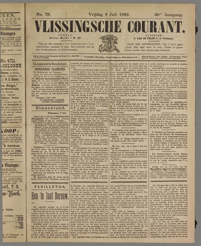 Vlissingse Courant 1892-07-08
