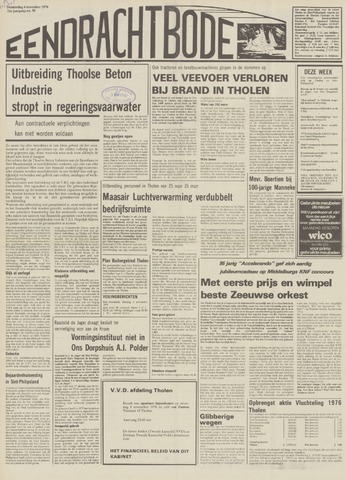 Eendrachtbode /Mededeelingenblad voor het eiland Tholen 1976-11-04