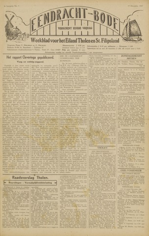Eendrachtbode /Mededeelingenblad voor het eiland Tholen 1947-12-19