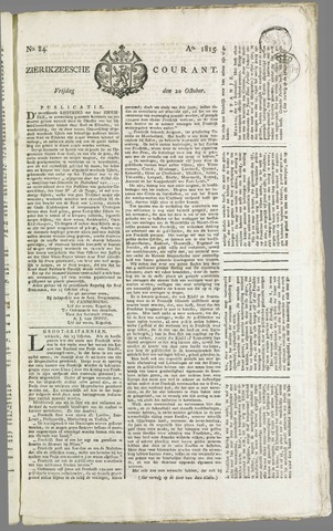 Zierikzeesche Courant 1815-10-20
