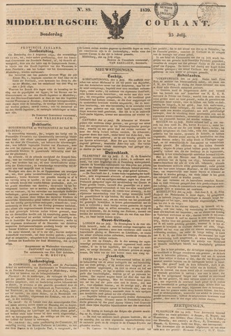 Middelburgsche Courant 1839-07-25