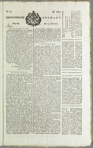 Zierikzeesche Courant 1821-02-13