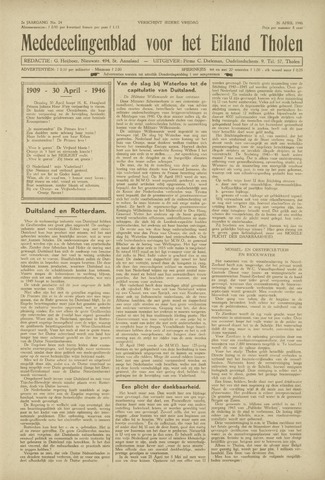 Eendrachtbode (1945-heden)/Mededeelingenblad voor het eiland Tholen (1944/45) 1946-04-26