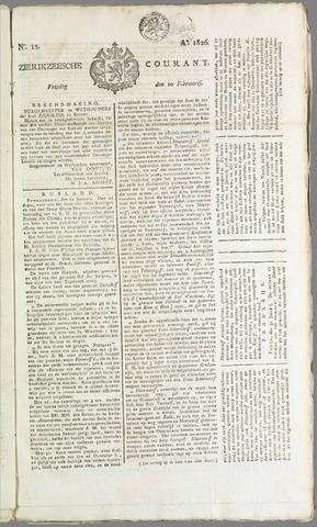 Zierikzeesche Courant 1826-02-10