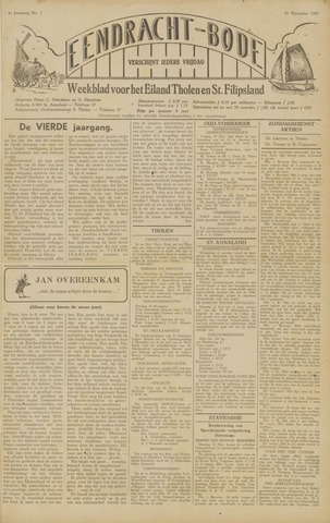 Eendrachtbode /Mededeelingenblad voor het eiland Tholen 1947-11-21