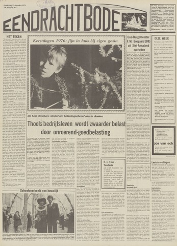 Eendrachtbode /Mededeelingenblad voor het eiland Tholen 1976-12-23