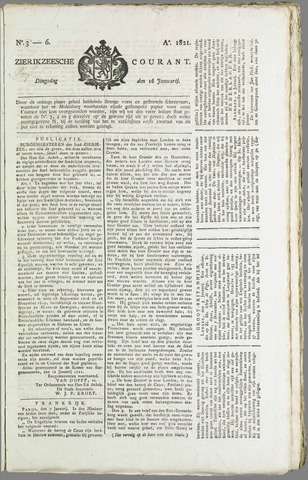 Zierikzeesche Courant 1821-01-16
