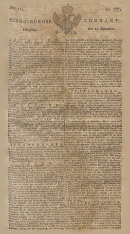Middelburgsche Courant 1772-09-29