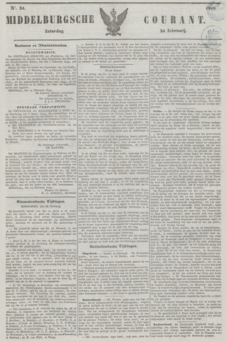 Middelburgsche Courant 1849-02-24