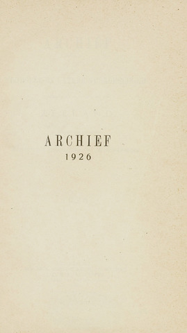 Archief 1926