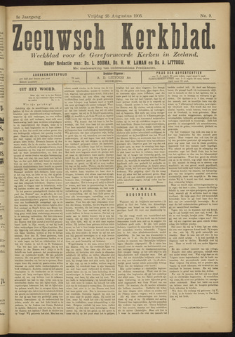 Zeeuwsche kerkbode, weekblad gewijd aan de belangen der gereformeerde kerken/ Zeeuwsch kerkblad 1905-08-25