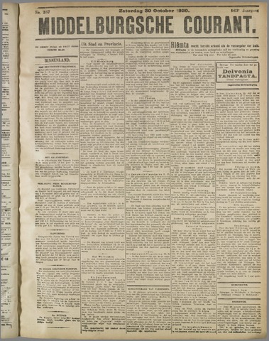 Middelburgsche Courant 1920-10-30