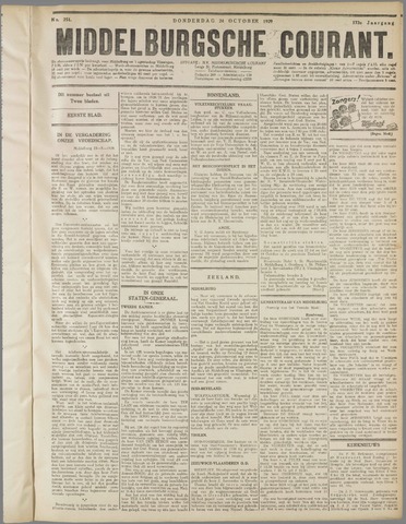 Middelburgsche Courant 1929-10-24
