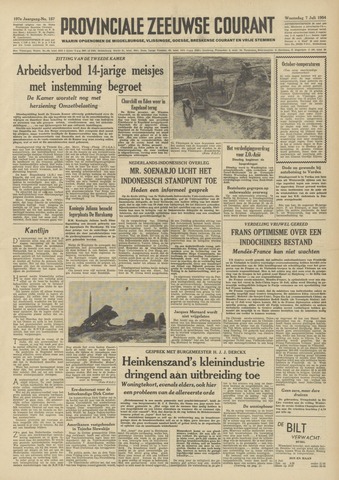 Provinciale Zeeuwse Courant 1954-07-07