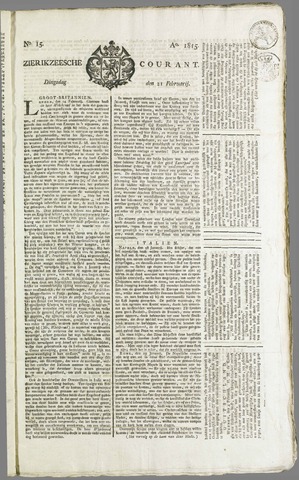 Zierikzeesche Courant 1815-02-21