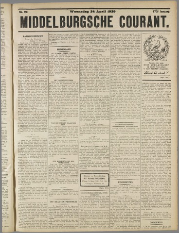 Middelburgsche Courant 1929-04-24