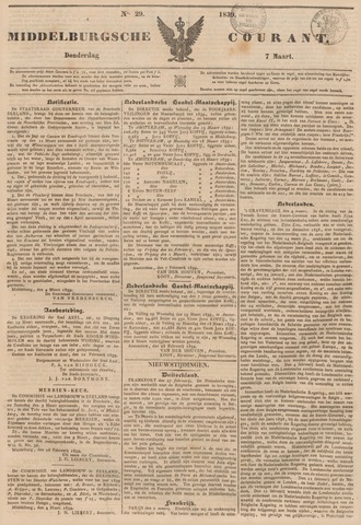 Middelburgsche Courant 1839-03-07