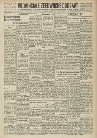 Provinciale Zeeuwse Courant 1947-01-24