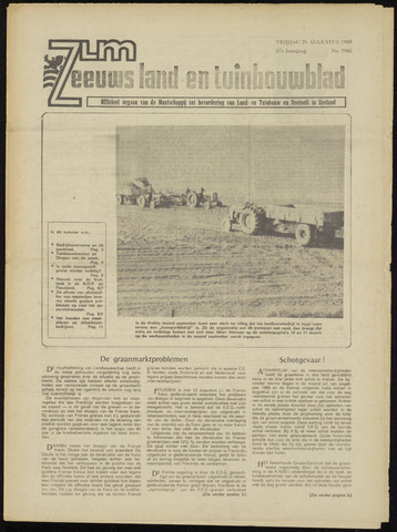 Zeeuwsch landbouwblad ... ZLM land- en tuinbouwblad 1969-08-29