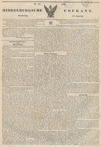 Middelburgsche Courant 1839-01-31