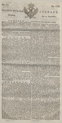 Middelburgsche Courant 1769-09-19