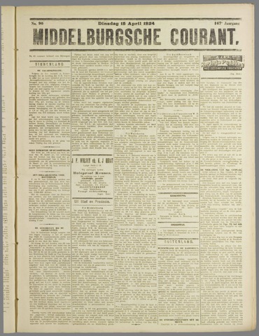 Middelburgsche Courant 1924-04-15