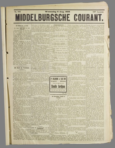 Middelburgsche Courant 1924-08-06