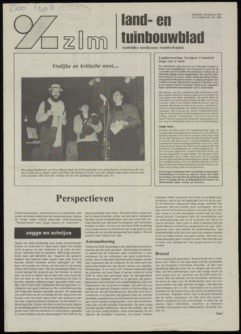 Zeeuwsch landbouwblad ... ZLM land- en tuinbouwblad 1987-02-20