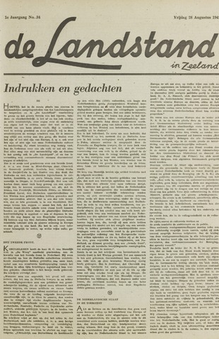 De landstand in Zeeland, geïllustreerd weekblad. 1942-08-28