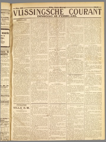 Vlissingse Courant 1921-02-15