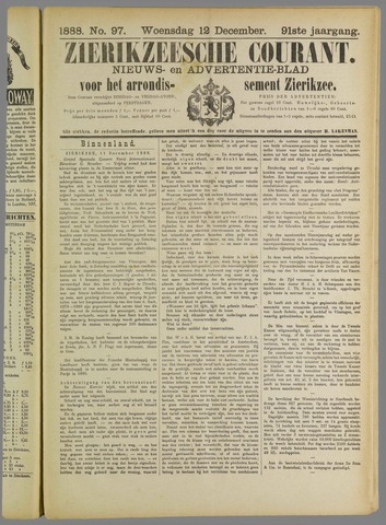 Zierikzeesche Courant 1888-12-12