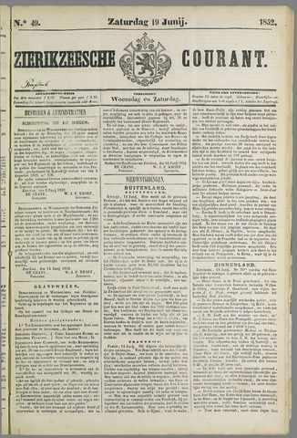 Zierikzeesche Courant 1852-06-19